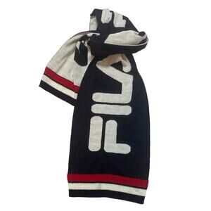 Fila Winter Scarf Unisex Mens Womens Red White Blue Urban Hip Hop Hipster Y2K